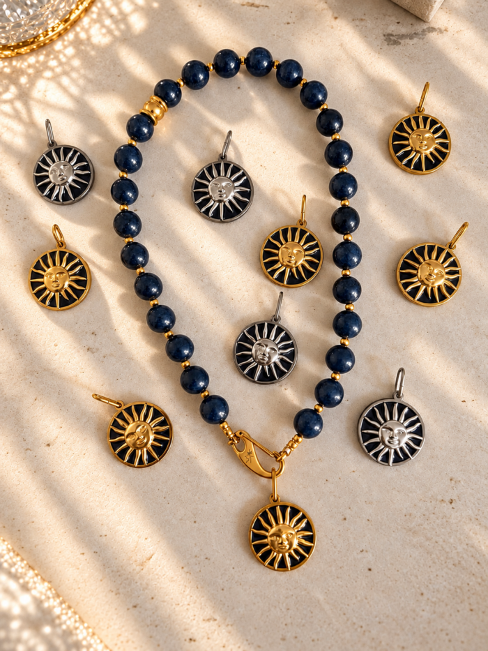 Collana con agata blu - immagine 3